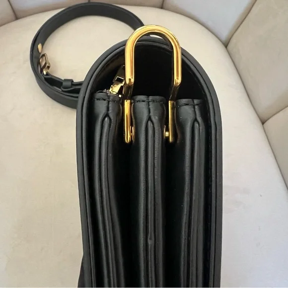 Louis Vuitton Black Calfskin Rendez-Vous Adjustable Shoulder Strap Bag AuthPurse - Picture 9 of 15